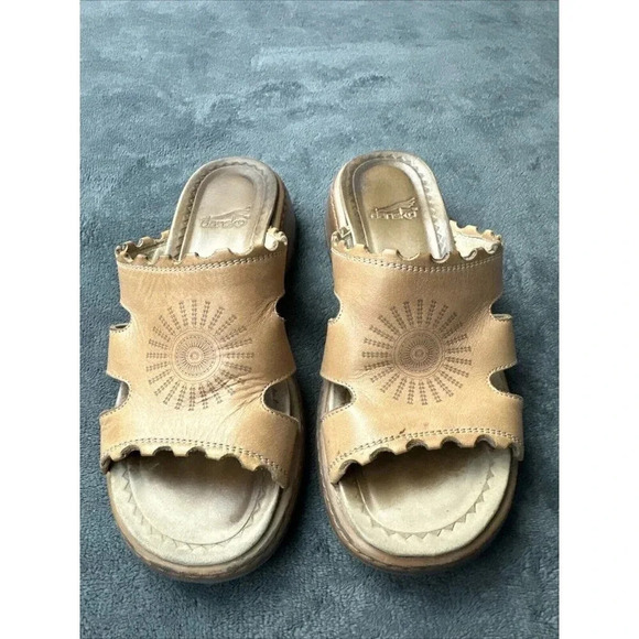 Dansko Eve Aztec Sun Women's  Brown Leather Slip On Sandals EU 36/ US 5.5-6 - Picture 2 of 16